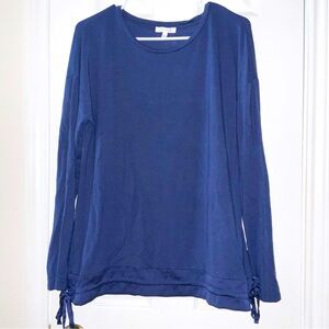 Talbots Side Cinch Long Sleeve Shirt Sz M